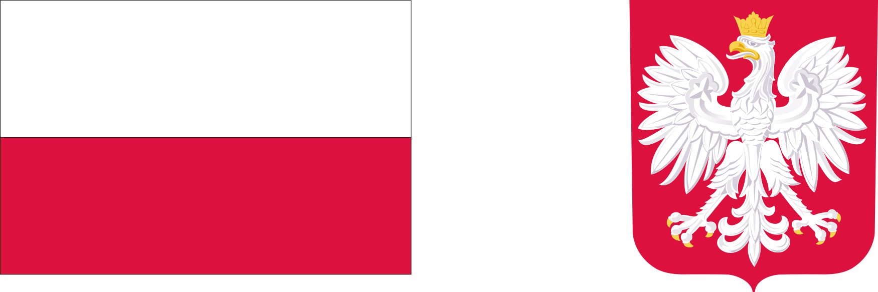 Flaga Polski i godło