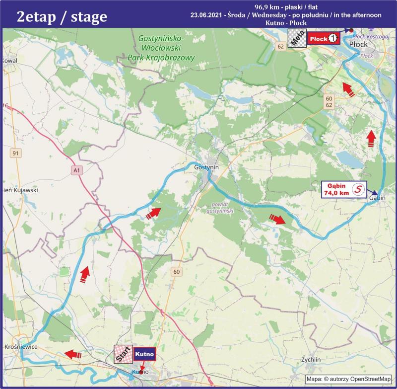 Na zdjęciu widać mapę wyścigu