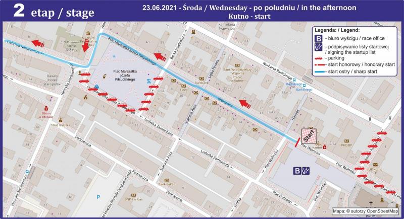 Na zdjęciu widać mapę trasy