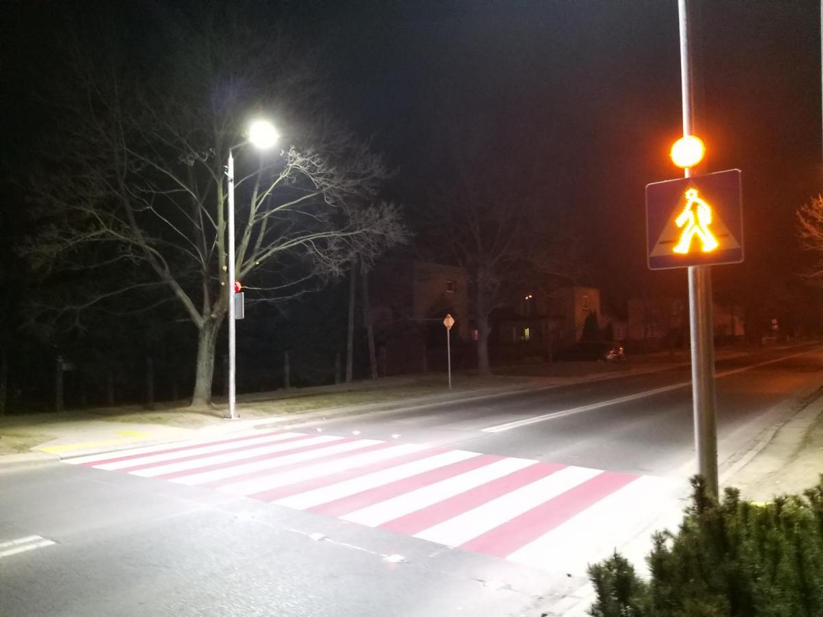 Aktywne przejście dla pieszych na ulicy Szymanowskiego