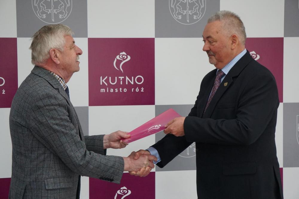 Prezydent Zbigniew Burzyński i dyrektor Grzegorz Chojnacki