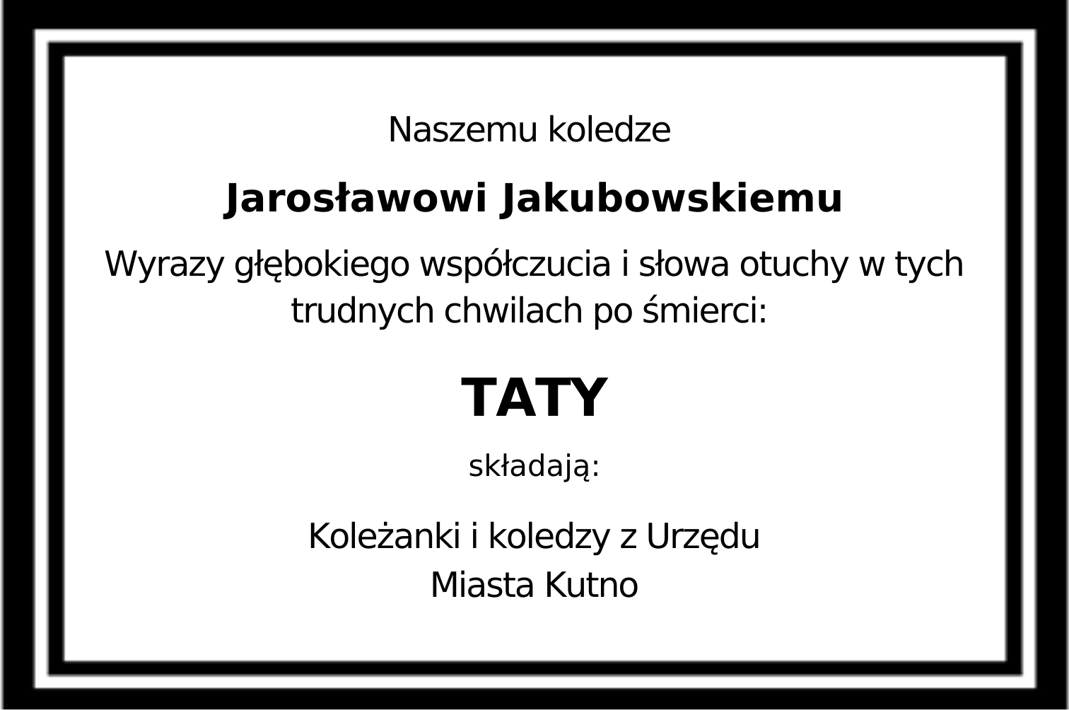 Kondolencje