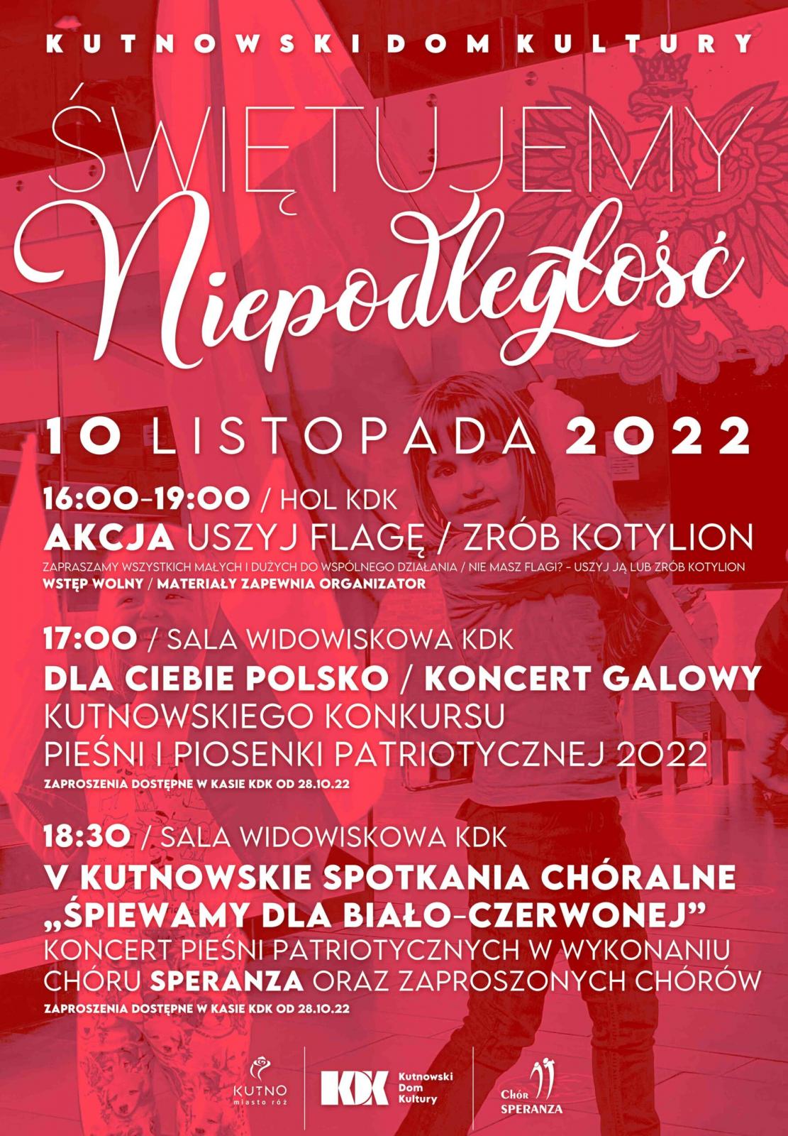 Plakat Świętujemy NIepodległość