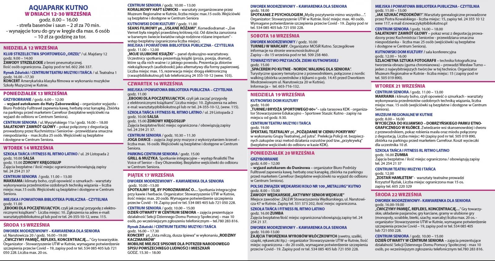 Program Kutnowskich Dni Seniora