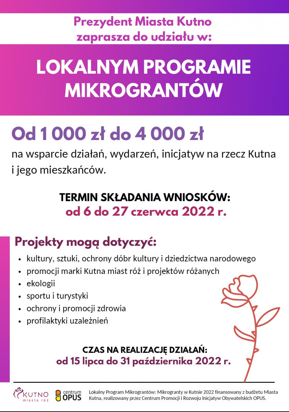 Ulotka informacyjna dot. mikrograntów