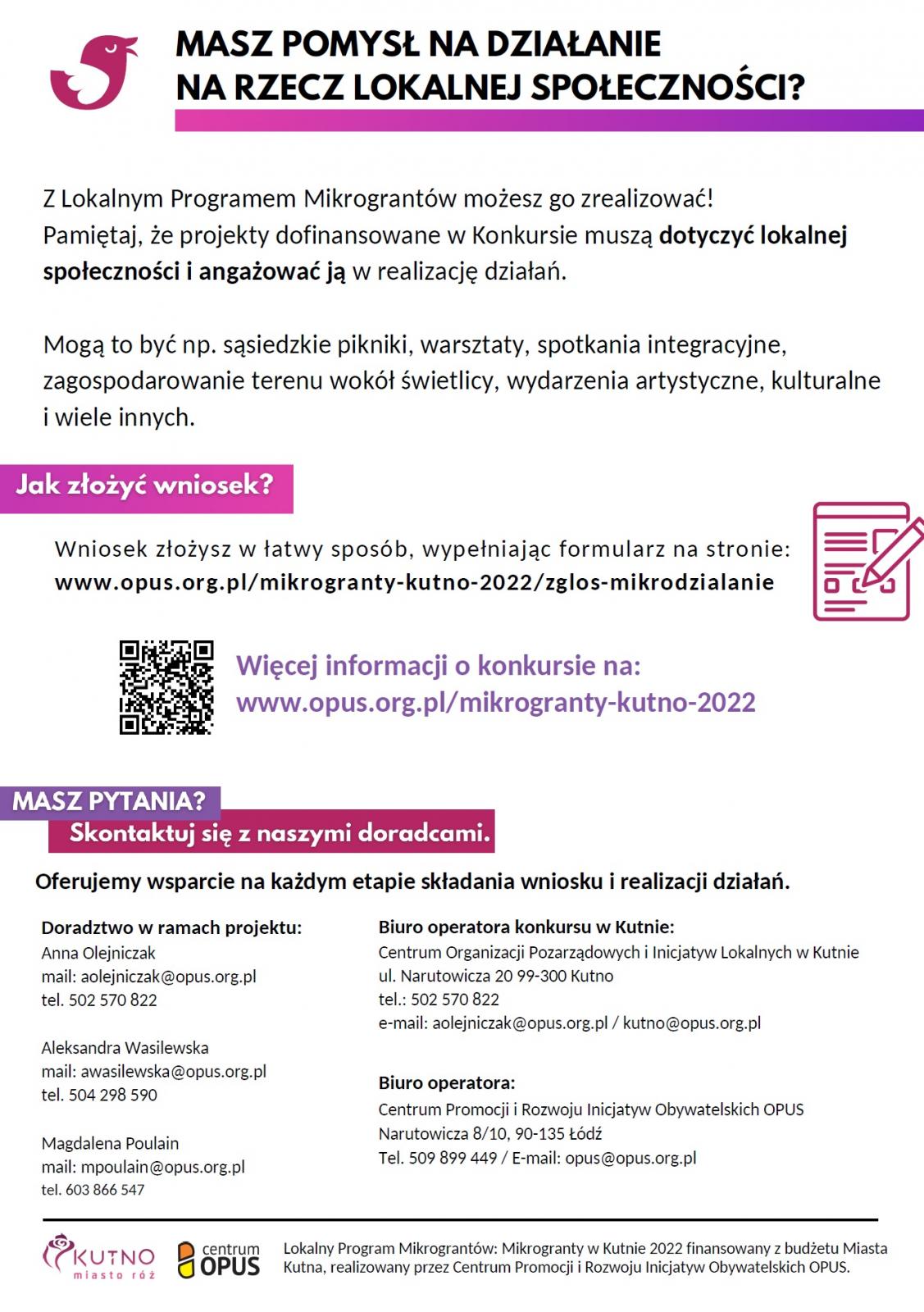 Ulotka informacyjna dot. mikrograntów