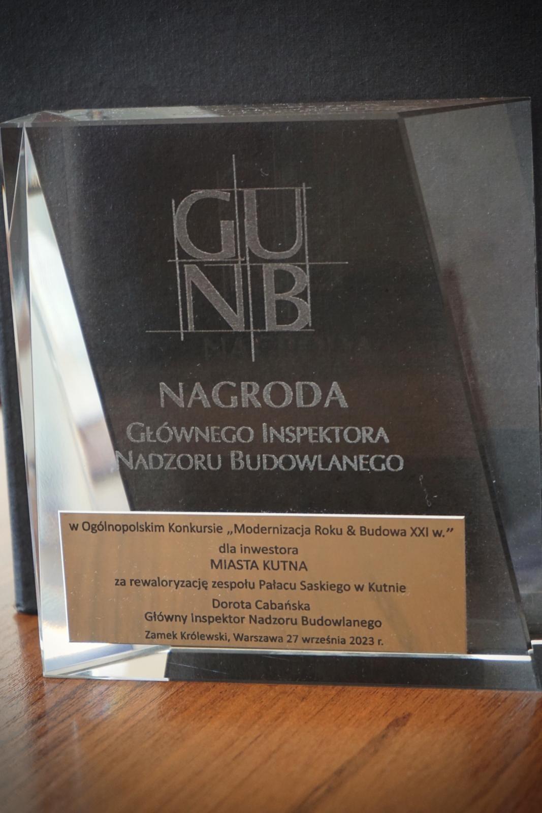 Nagroda dla Pałacu Saskiego