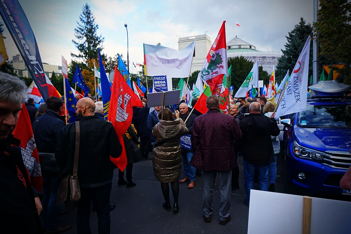 Protest samorządowców w Warszawie