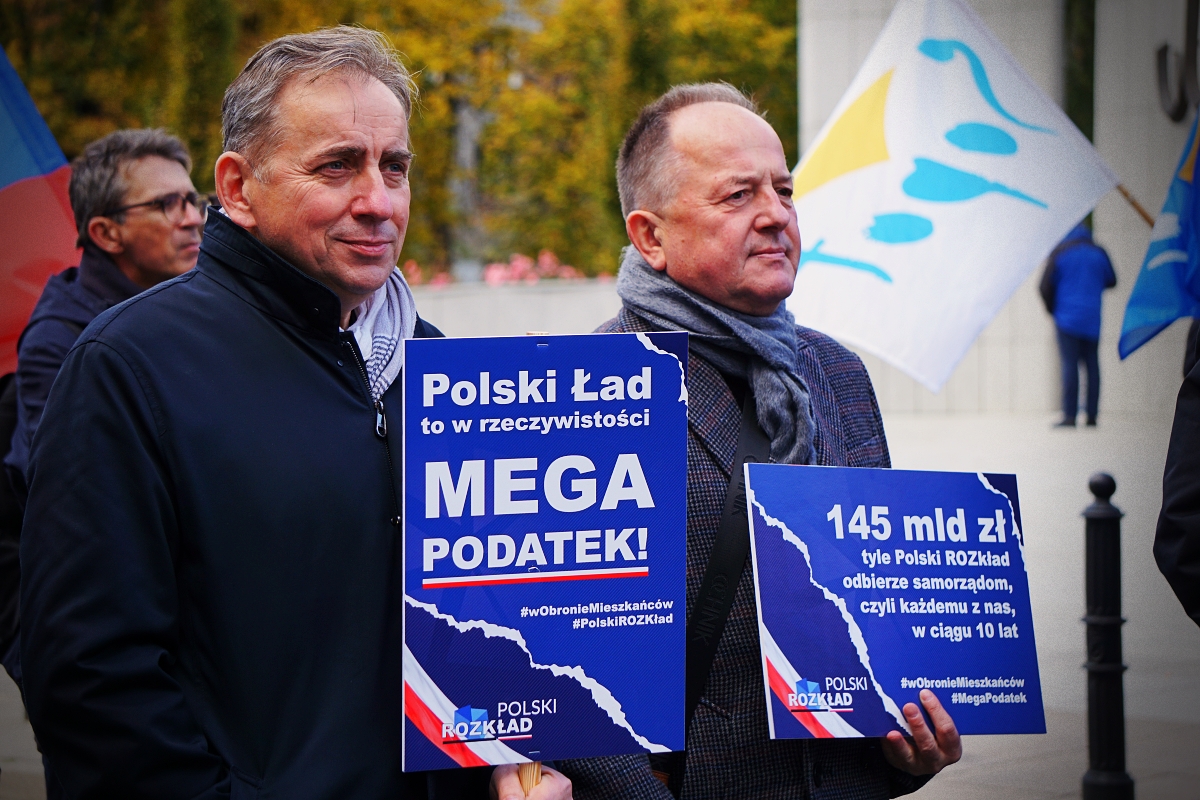 Protest samorządowców w Warszawie