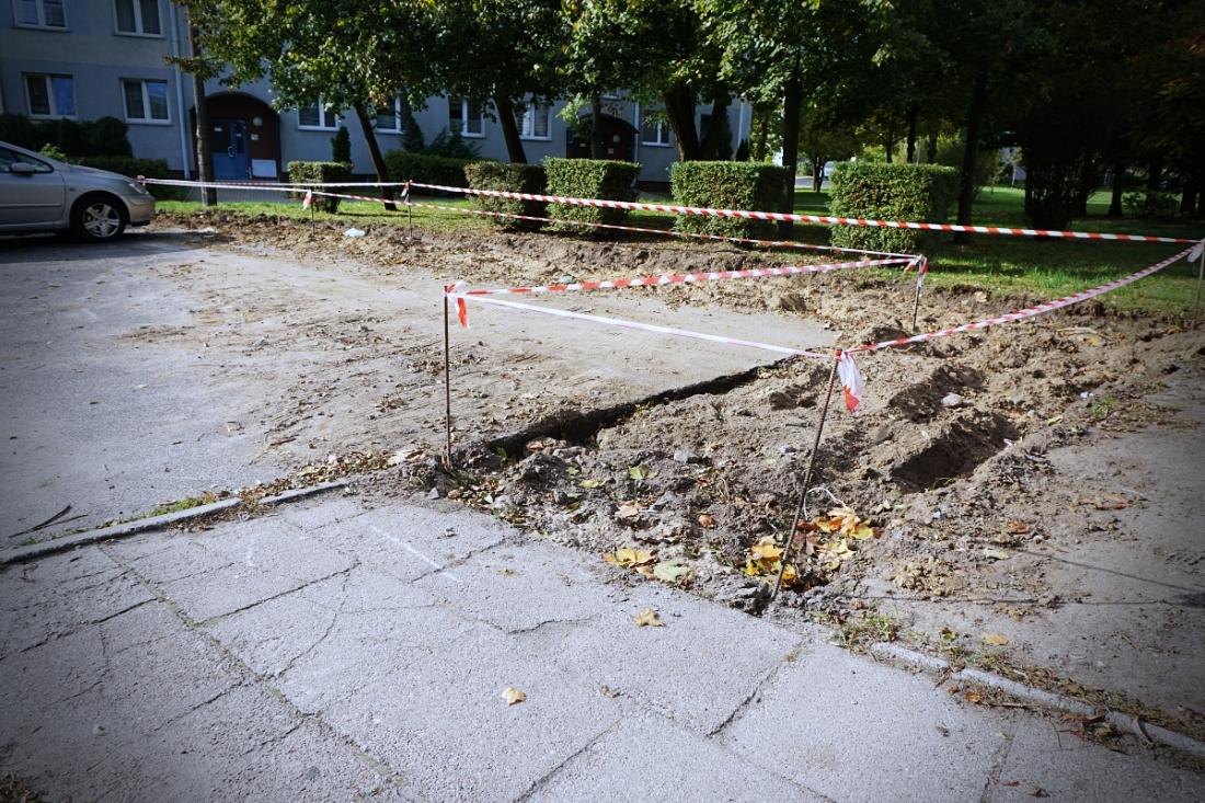 Remont chodnika na ulicy Łokietka