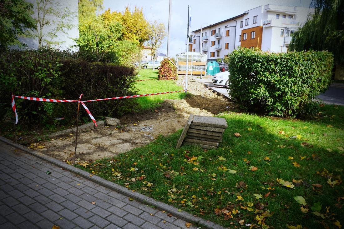 Remont chodnika na ulicy Łokietka