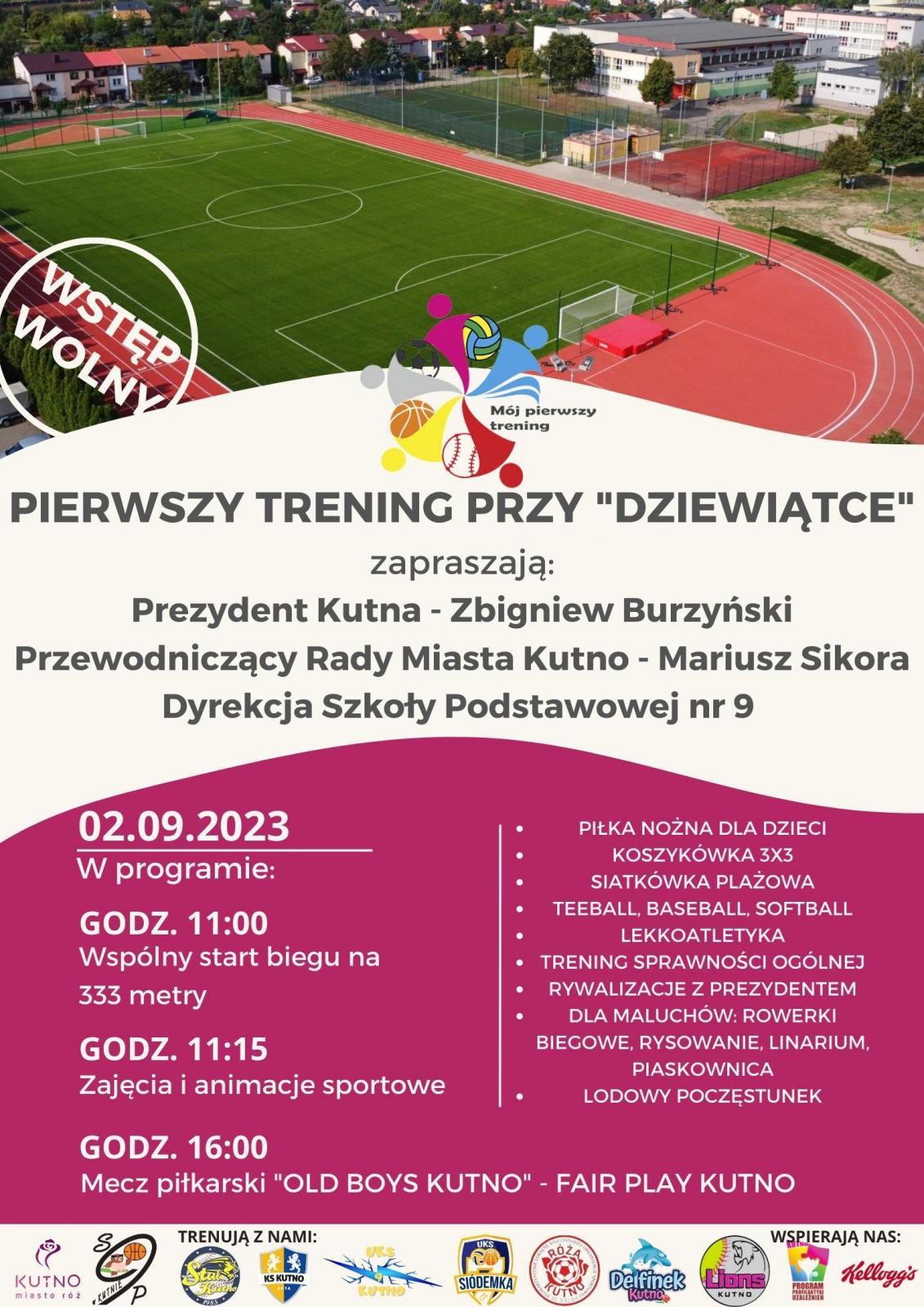 Plakat Pierwszy Trening Przy Dziewiątce