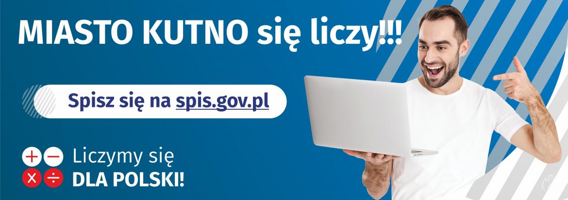 Na zdjęciu widać plakat informujący o spisie ludności