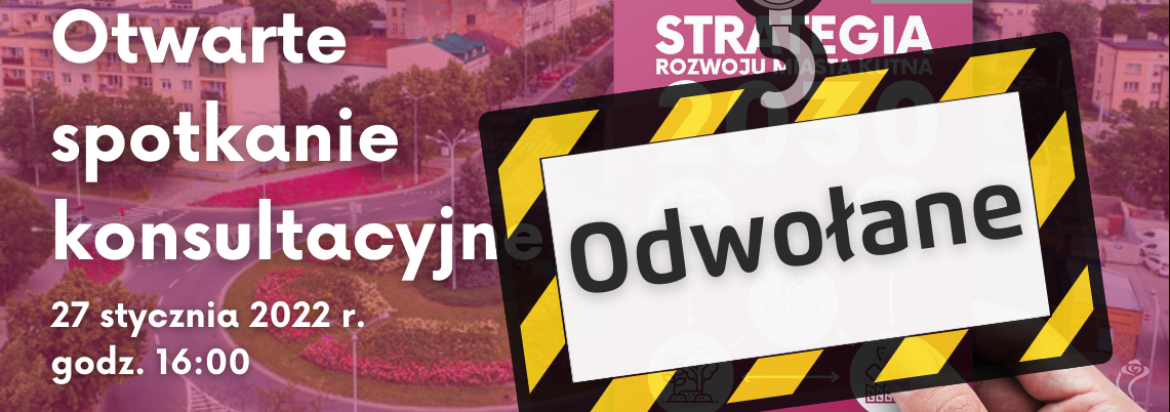 Grafika dotycząca odwołania spotkania konsultacyjnego