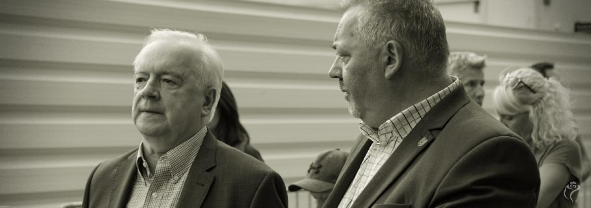 Jerzy Bystrowski w towarzystwie Grzegorza Chojnackiego