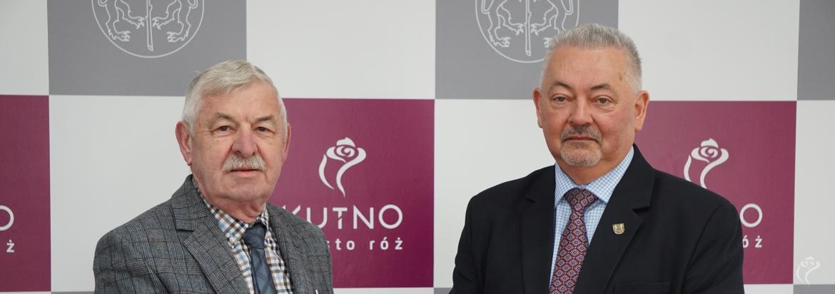 Prezydent Zbigniew Burzyński i dyrektor Grzegorz Chojnacki