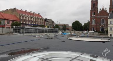 Postęp prac na Placu Wolności i Rynku Zduńskim