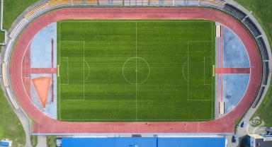Widok z lotu ptaka na stadion