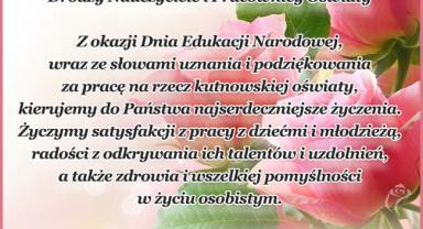 Życzenia z okazji Dnia Edukacji Narodowej