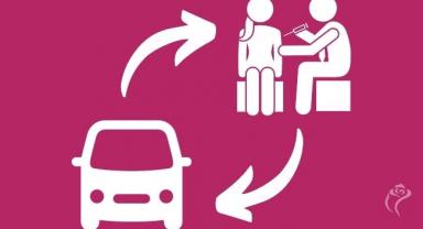 Transport chcących się zaszczepić przeciw Covid-19