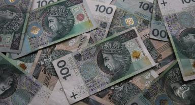 Na zdjęciu widać banknoty stuzłotowe