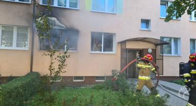 Pożar mieszkania przy ul. Wybickiego