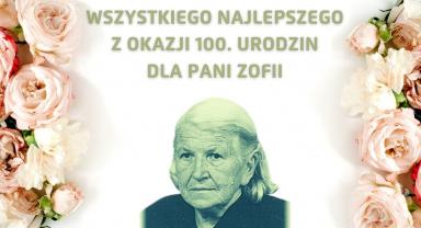 Grafika z życzeniami dla Pani Zofii