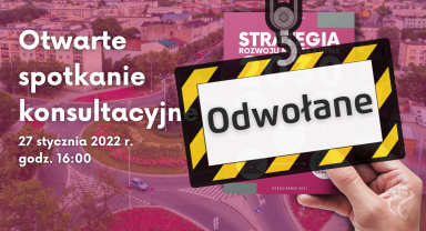 Grafika dotycząca odwołania spotkania konsultacyjnego