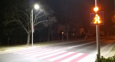 Aktywne przejście dla pieszych na ulicy Szymanowskiego