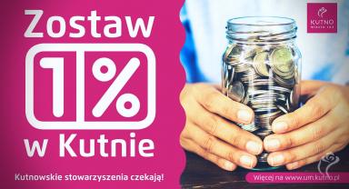 Informacja o 1 % dla organizacji pożytku publicznego