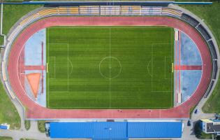 Widok z lotu ptaka na stadion